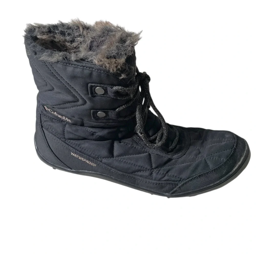 COLUMBIA Women’s Minx Shorty III Winter Lace Up Ankle Boot Black 10.5